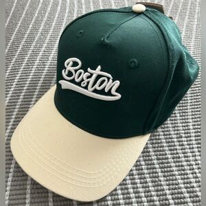 Green and Cream Boston Cap